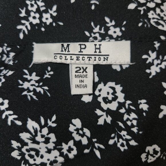 MPH Collection Black/White Shirt Dress - Picture 2 of 2